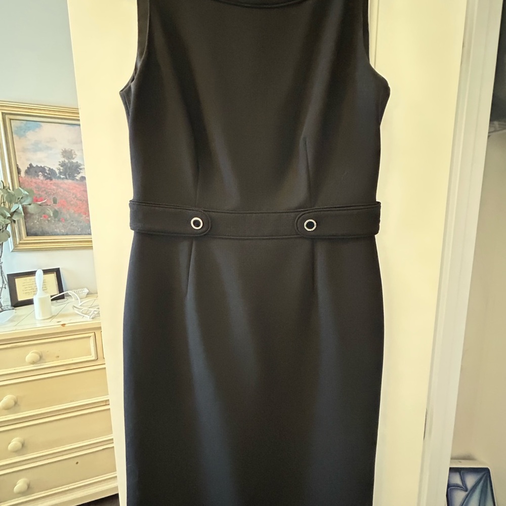 Tory Burch Black Sleeveless Sheath Dress